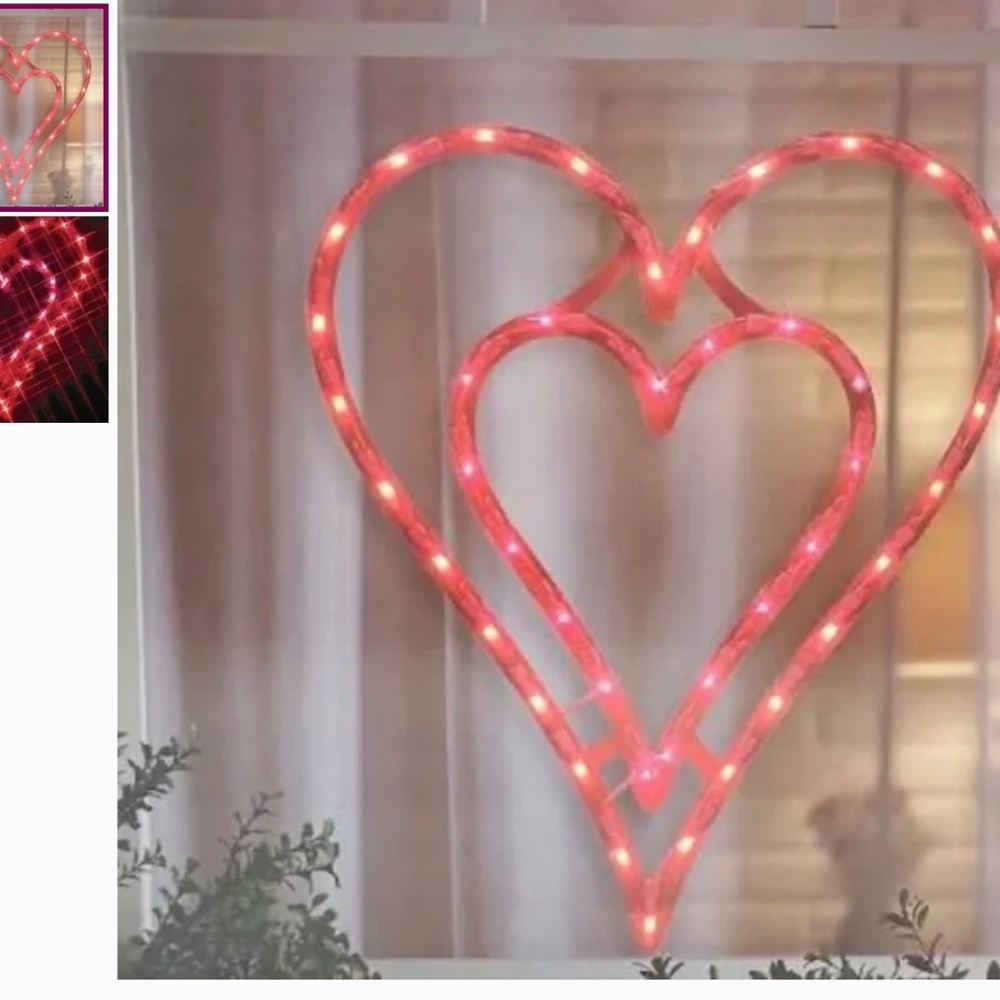 Impact Innovations Double Heart Window Decor
